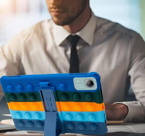 Miniatura 60 de Funda de silicona con mango giratorio de 360 grados, correa de mano, correa de hombro/soporte para bolígrafo compatible con Samsung Galaxy Tab