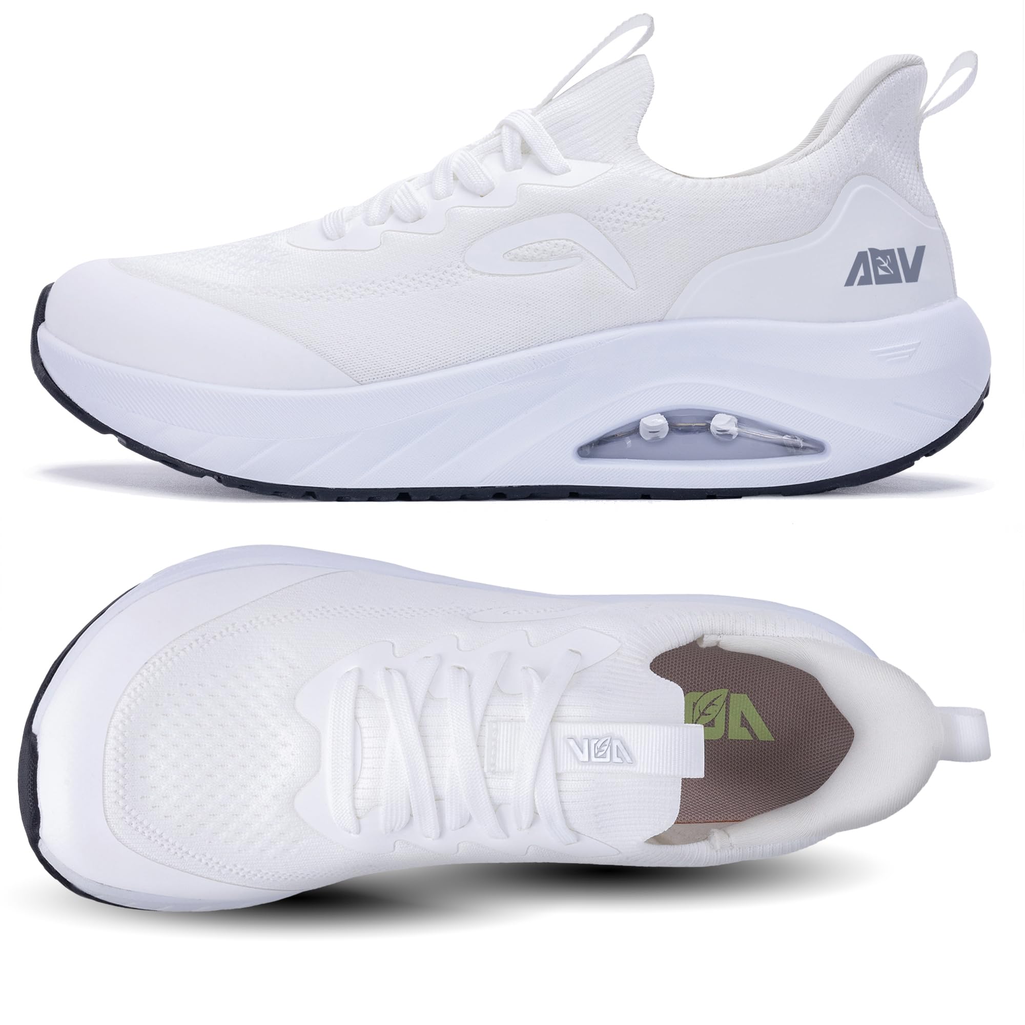 AHUSIR Wide Toe Box Arch Support Running Shoes for Men Slip On Plantar Fasciitis Tennis Sneakers Comfortable Breathable Orthotic Walking Shoes