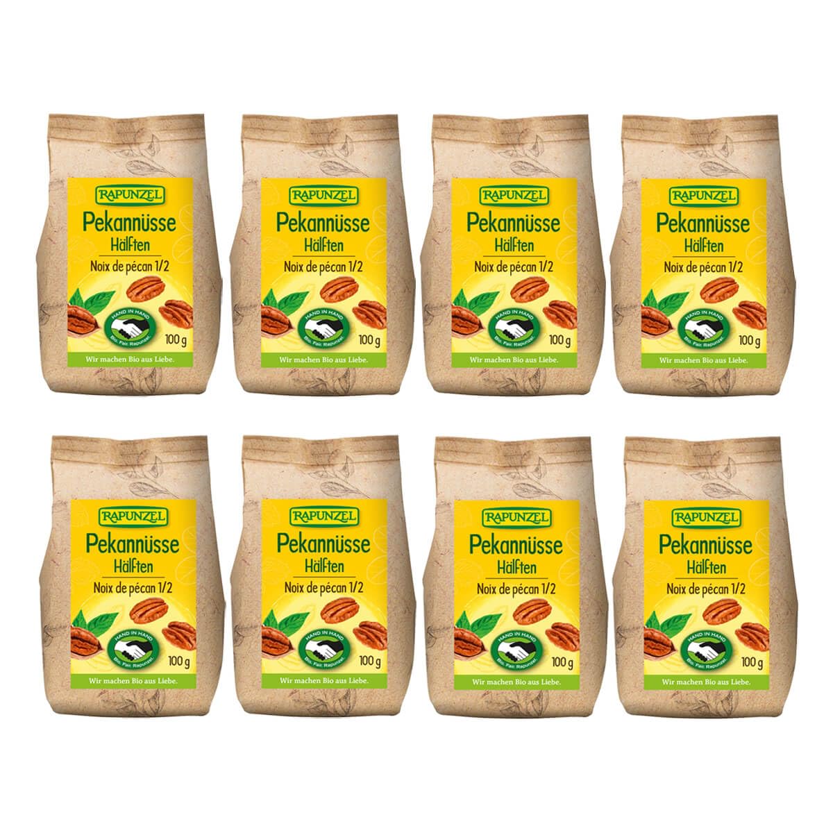 Rapunzel - Pekannüsse HIH - 100 g - 8er Pack