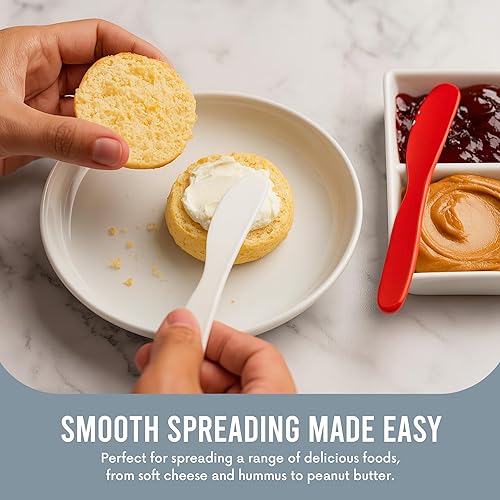 Miniatura 10 de LINDEN SWEDEN Esparcidores multiusos, cuchillo de mantequilla versátil para queso suave o glaseado, seguro para niños, sin BPA, apto para