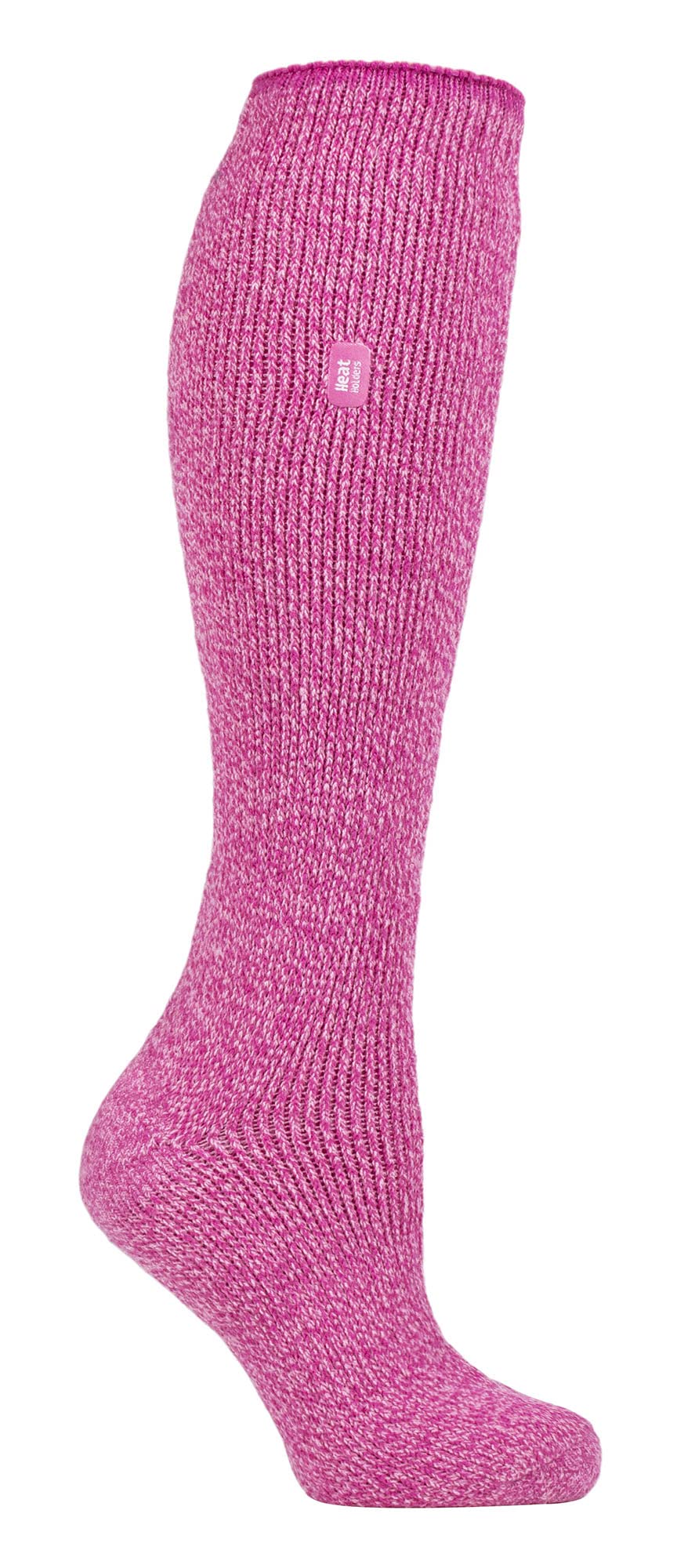 HEAT HOLDERS - Ladies Long Leg Reinforced 2.9 TOG Outdoor Merino Wool Thermal Socks for Winter (4-8, Pink)