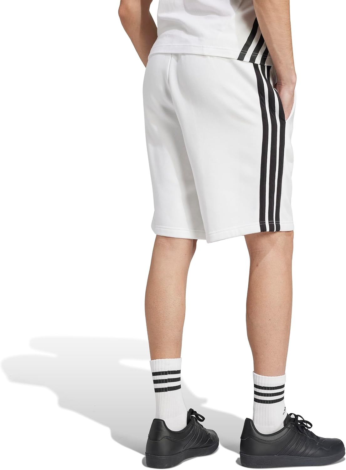 adidas Mens Essentials 3-Stripes Fleece 9-inch Shorts - Image 3