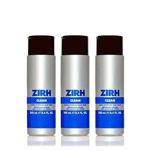 Clean Paquete de 3  Lavado facial Alpha Hydroxy para hombre  Limpiador diario con alfa hidroxiácido  Lavado facial para todo tipo de piel, elimina