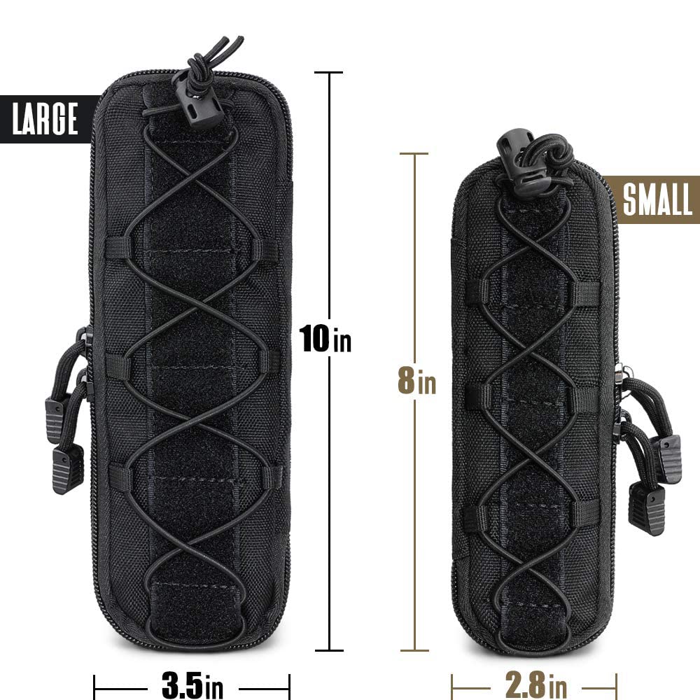 ACEXIER 1PCS Tattico Molle Coltello Sacchetto Torcia Custodia Custodia Piccola Borsa da Vita Escursionismo Coltelli da Caccia Fondina Sacchetti Magazine Pouch (S,Black)