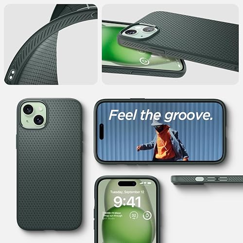 Vista 417 de Spigen Liquid Air - Funda diseñada para iPhone 13 Pro Max (2021), color negro mate