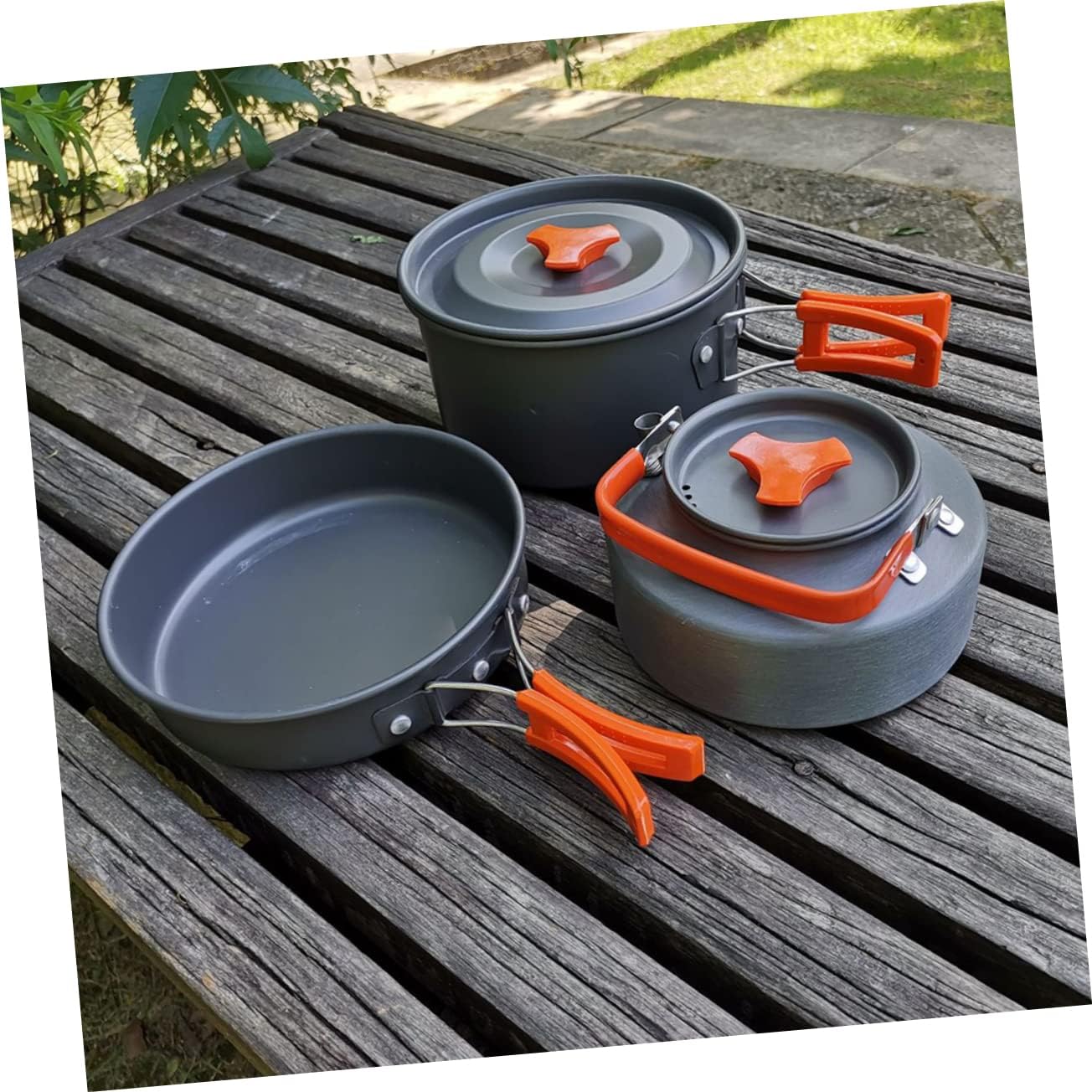 1 Set Portable Alloy Camping Cookware Outdoor Pot Pan for Hiking Picnics and Travel Durable Design for Cooking Every