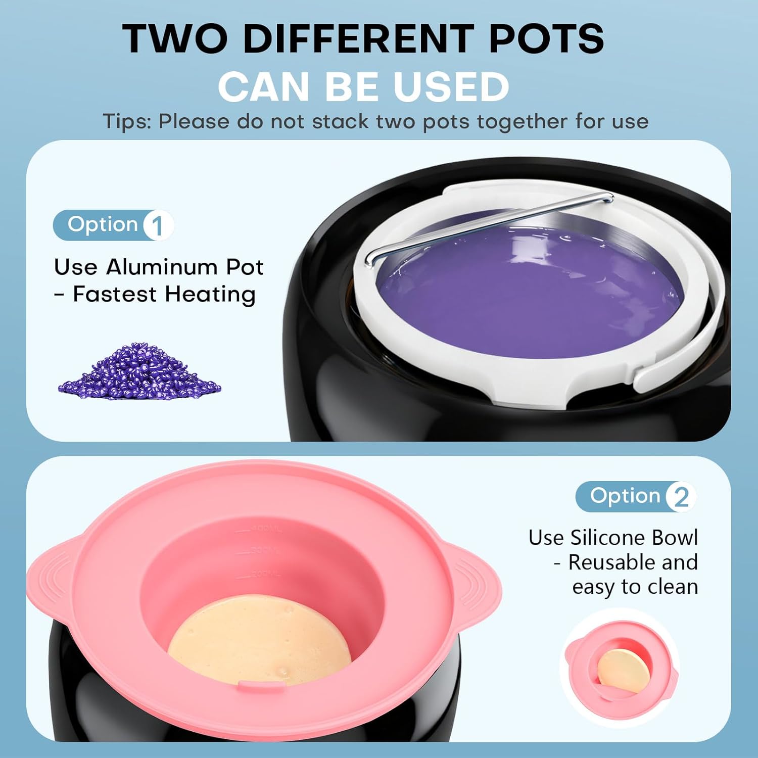 Waxing Kit for Women and Men, Digital Wax Warmer with 14OZ 5 Bags Hard Wax Beads, at Home Wax kit for Full Body, Face, Eyebrows, Bikini, Legs, Brazilian & Sensitive Skin - Image 3