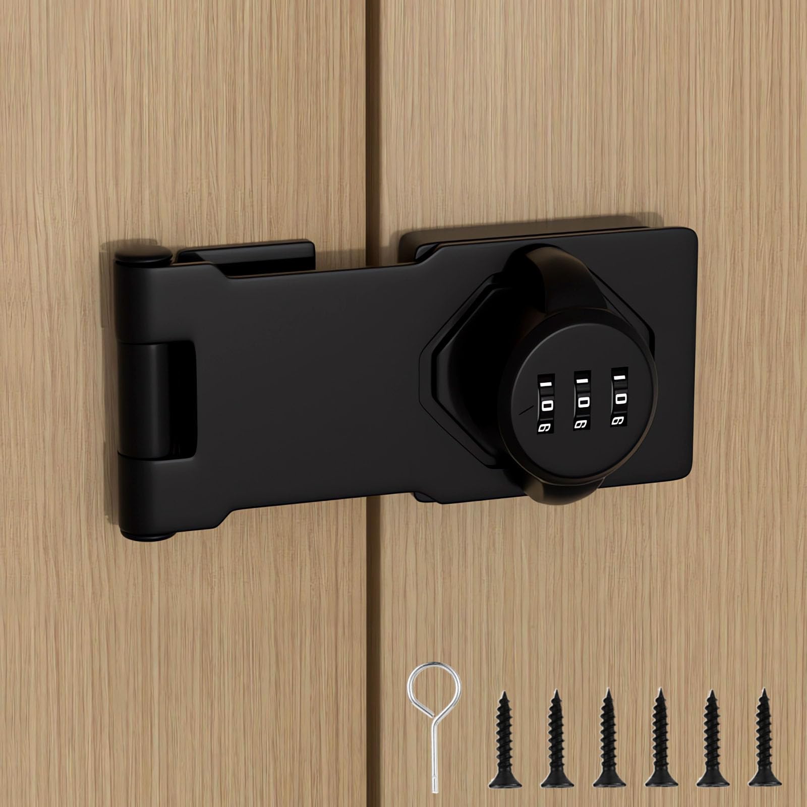 Verrou de porte d'armoire à 3 chiffres pour placard double