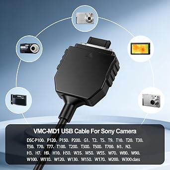VMC-MD1 USB Data SYNC Cable, for Sony Cyber-Shot DSC Cameras