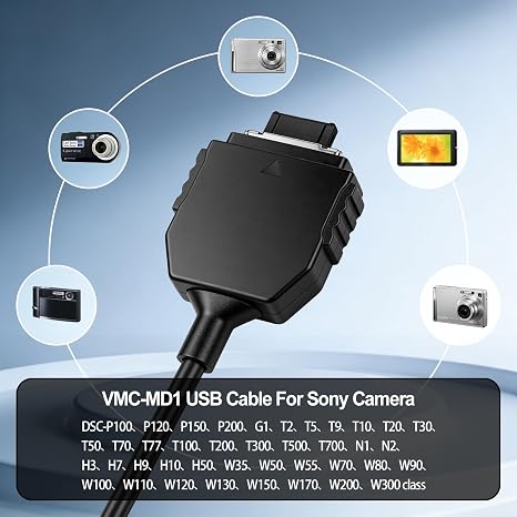 VMC-MD1 USB Data SYNC Cable, for Sony Cyber-Shot DSC Cameras