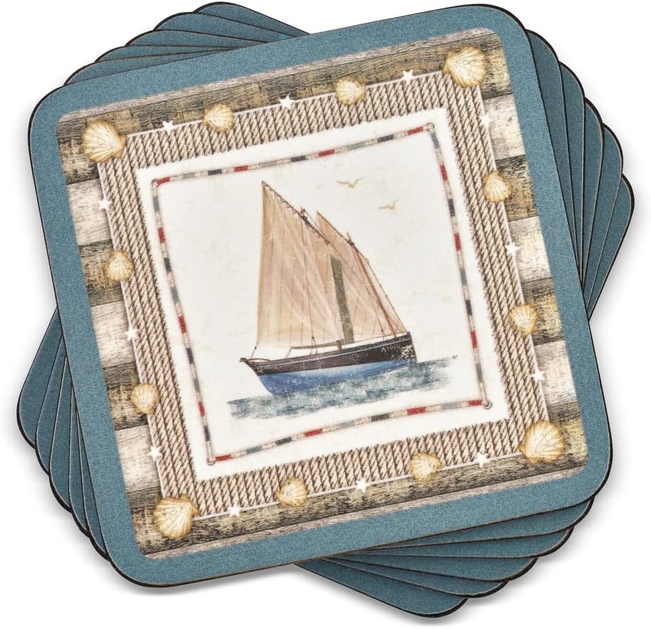 Pimpernel Set of 6 Coastal Breeze Coasters