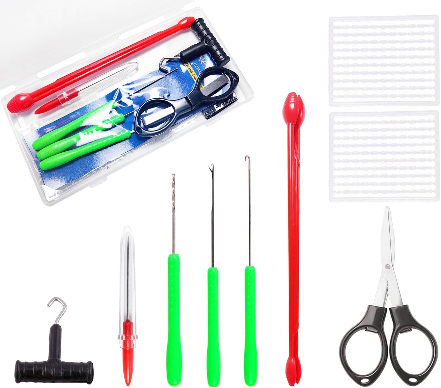 Baiting Needle for Carp Bait Rig: 8-in-1 Hair Rig Making Tool Kit Carp Fishing Equipment