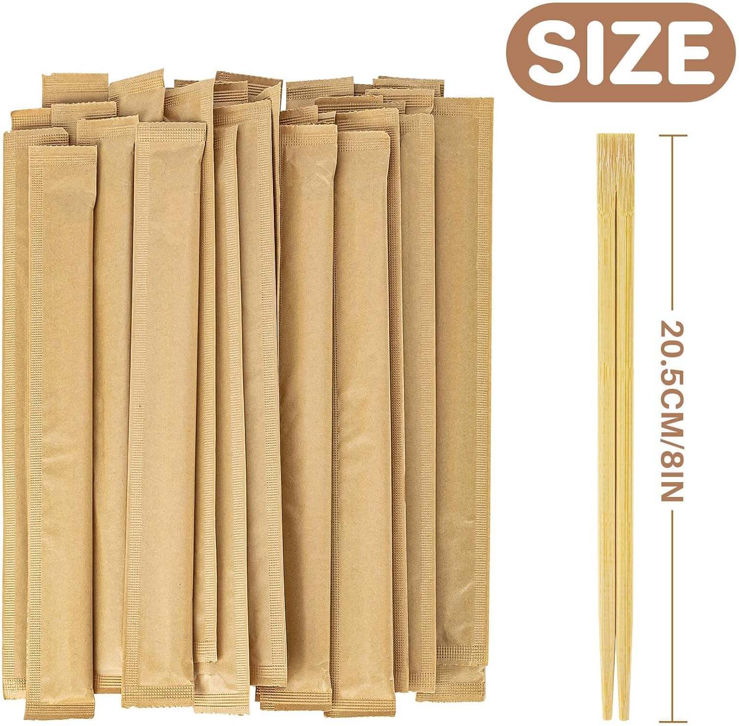 MAQIHAN 40 Pairs Wooden Chopsticks Disposable - Bamboo Chop Sticks Bulk