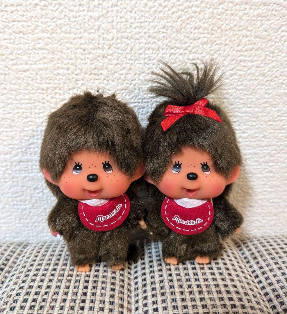 顔でかモンチッチ キーチェーン 女の子と男の子 顔でかモンチッチ SS キーチェーン 「男の子」「女の子」SET