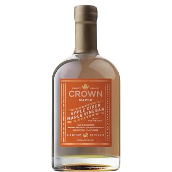 Crown Maple Apple Cider Maple Vinegar, Perfect for Vinaigrettes, Dressings, Soups, Sauces, Gluten-Free, Non-GMO, Vegan, 25 Fl Oz Pack of 1