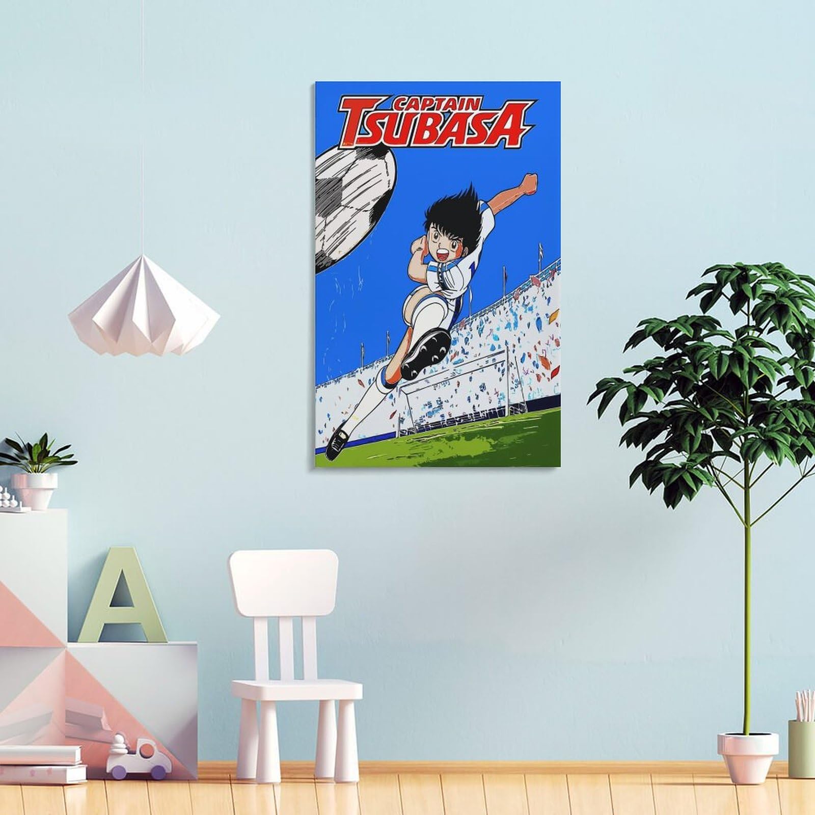 Amazon.co.jp: アニメキャプテン翼ポスター 1 キャンバスアート