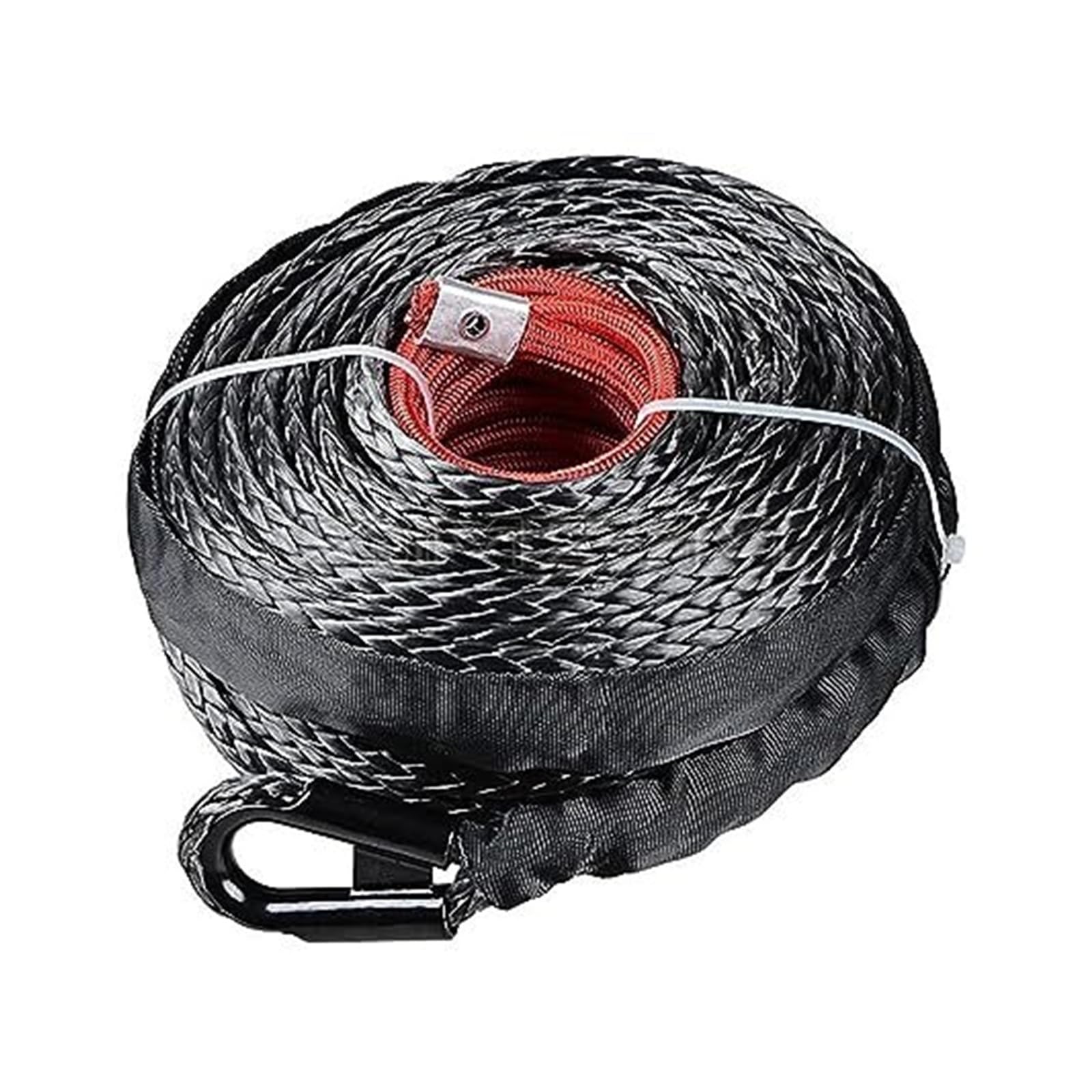 Syntetyczna lina do wyciągarki z osłoną, holownicza 9,5 mm, długość 29 m, użytku terenowego ATV UTV(9.5mm X 25m)
