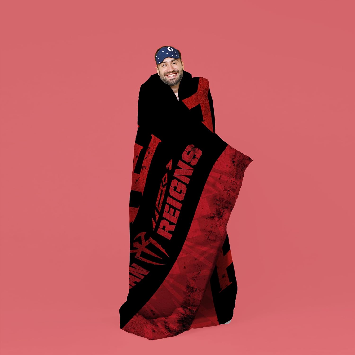 Sleep Squad WWE Roman Reigns 60 x 80 Raschel Plush Blanket Wrestling Superstar Super-Soft Throw - Image 2