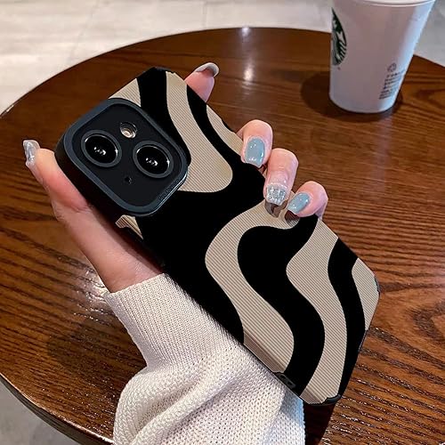 Miniatura 3 de Funda compatible con iPhone 13 Mini, diseño de rayas de cebra para mujeres y niñas, elegante funda protectora de silicona suave para iPhone 13 Mini,
