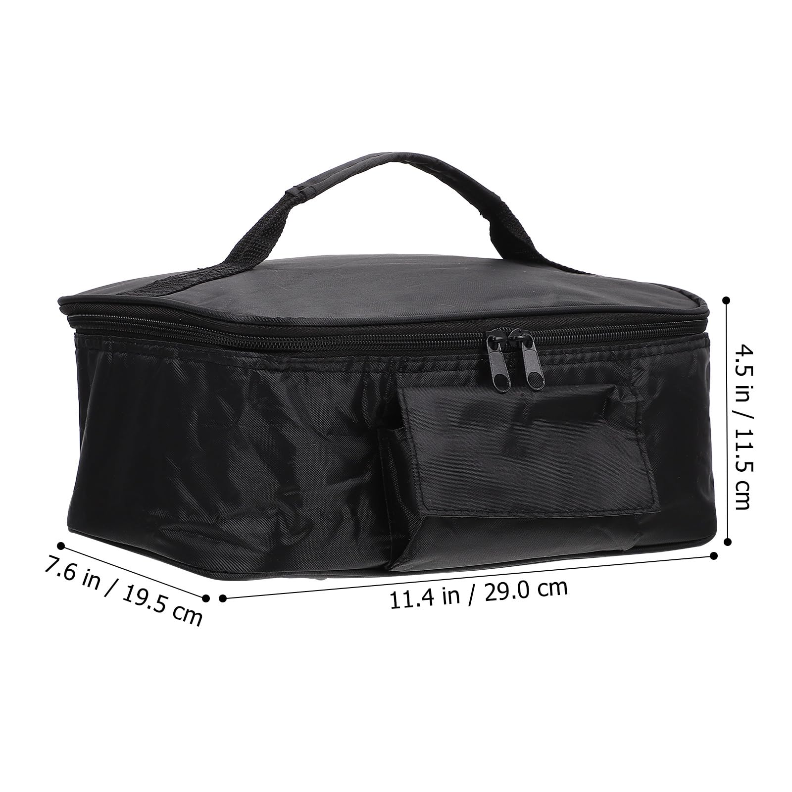 Bolsa de Almuerzo Portátil para Coche 12v Aislamiento Térmico de Cobre, Color Negro, para Mantener Alimentos Calientes en Picnic y Escuela