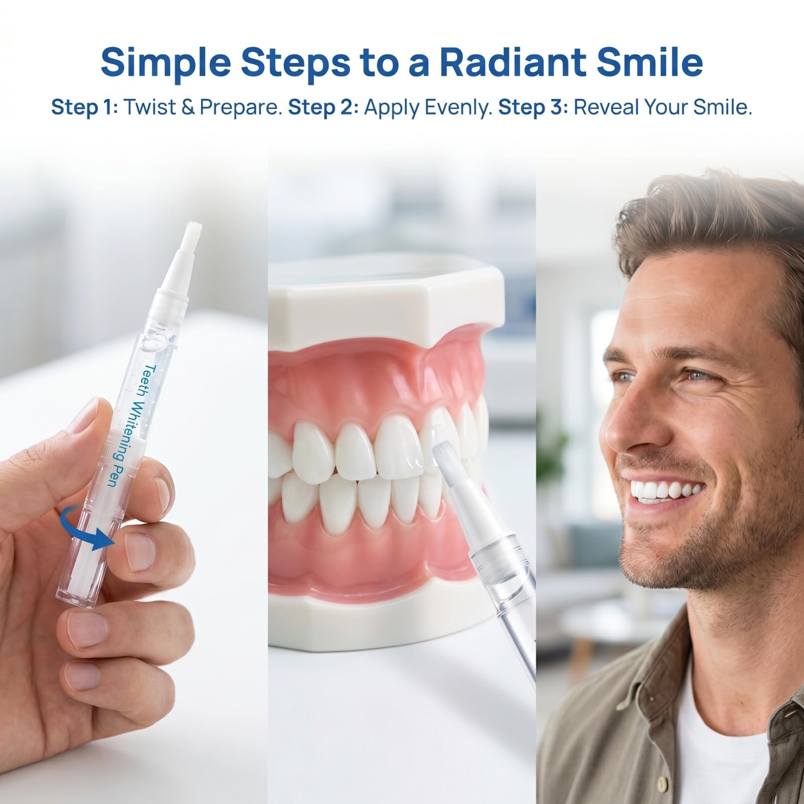 Teeth Whitening Pen - Professional Gentle Whitening Gel, Brighter Whiter Smile Stain Remover, Mint (0.11 Fl Oz (Pack of 4)) - 5
