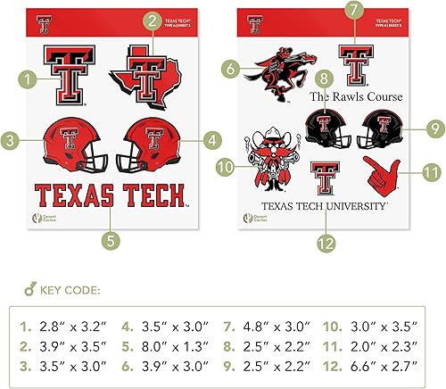 Miniatura 3 de Desert Cactus Texas Tech Sticker - Calcomanía de vinilo de Texas Tech Red Raiders, para laptop, botella de agua para automóvil, hoja de recortes