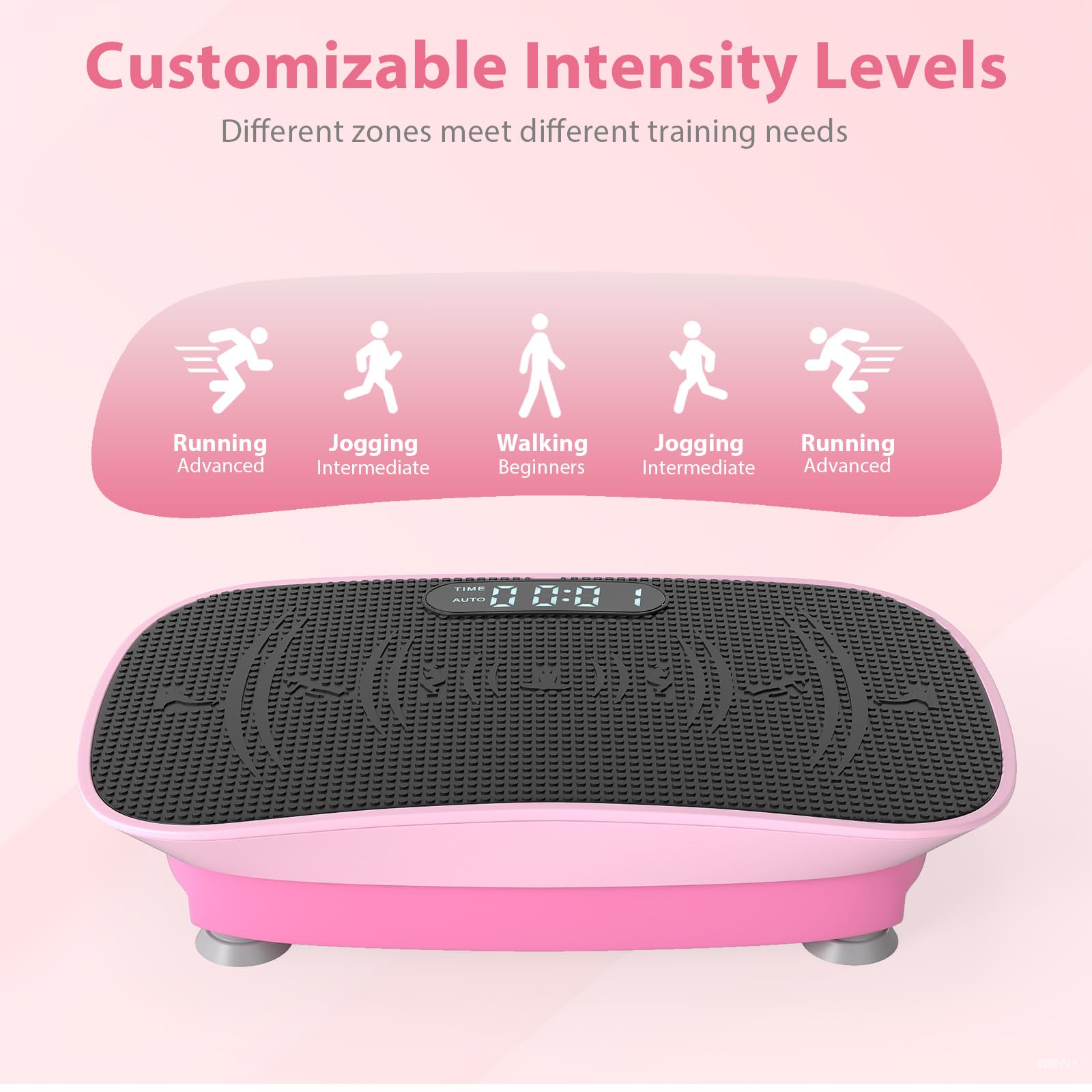 DORTALA Máquina de ejercicio con placa de vibración, plataforma vibratoria de fitness con control remoto, 10 velocidades, pantalla LED, tablero de máquina agitadora de entrenamiento de cuerpo completo