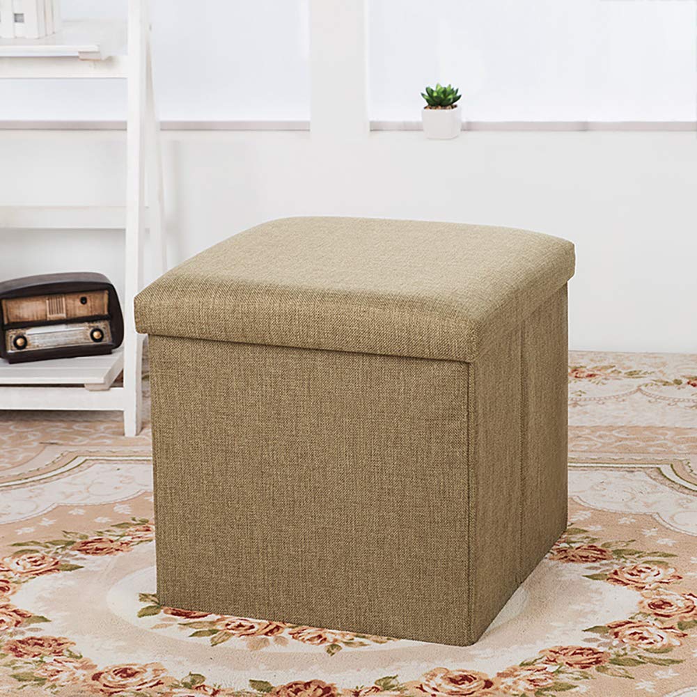 Schowek Ottoman Cube podnóżek stołek składany lniany podnóżek stołek z tacą na stół szary