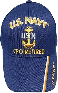 Blue Navy CPO Chief Petty Officer Retired Hat Officially Licensed by The US Navy