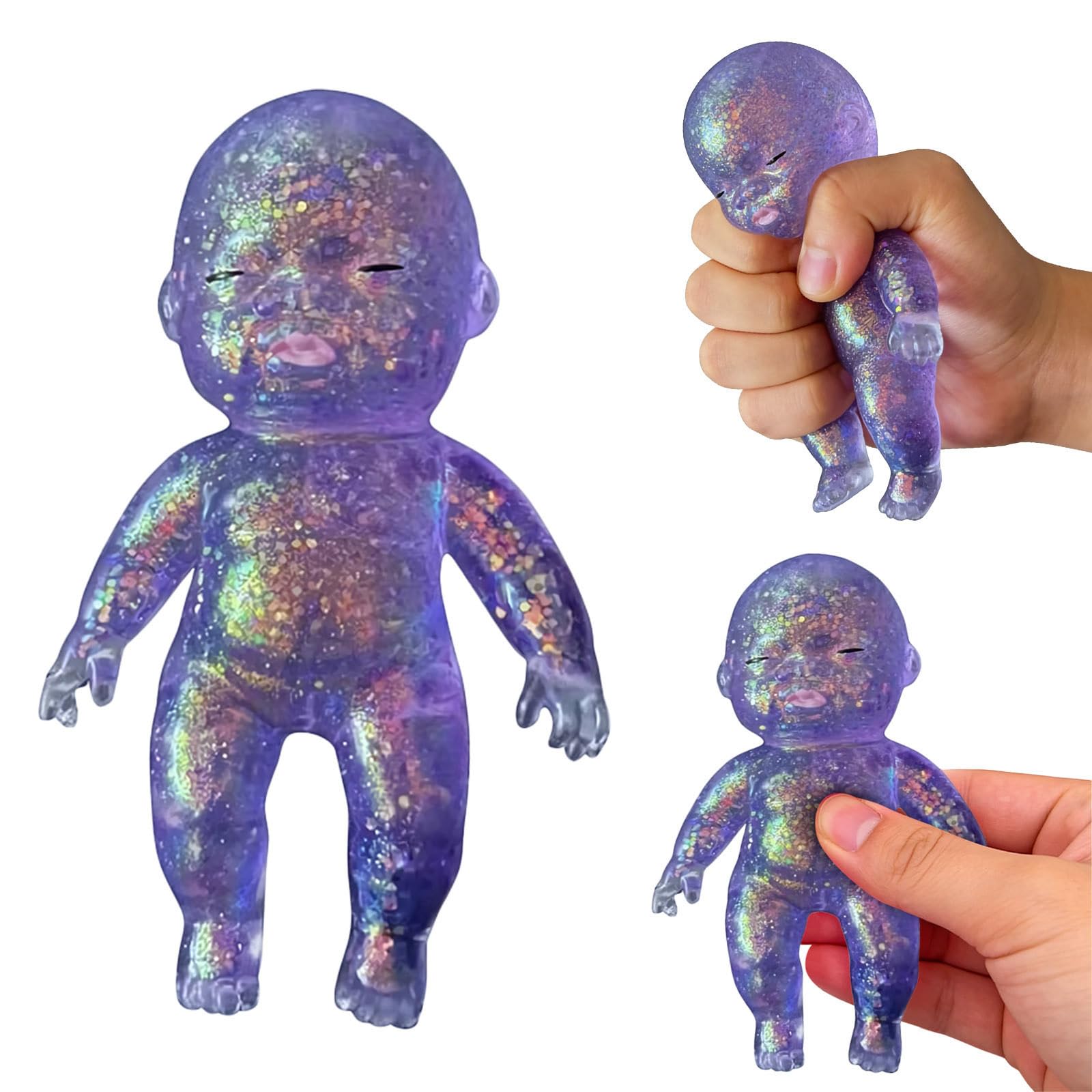 Squeeze Stress Doll Toys, 2 szt. zmywalnych małych zabawek, miękka i wolno rosnąca zabawka relief dla dorosłych