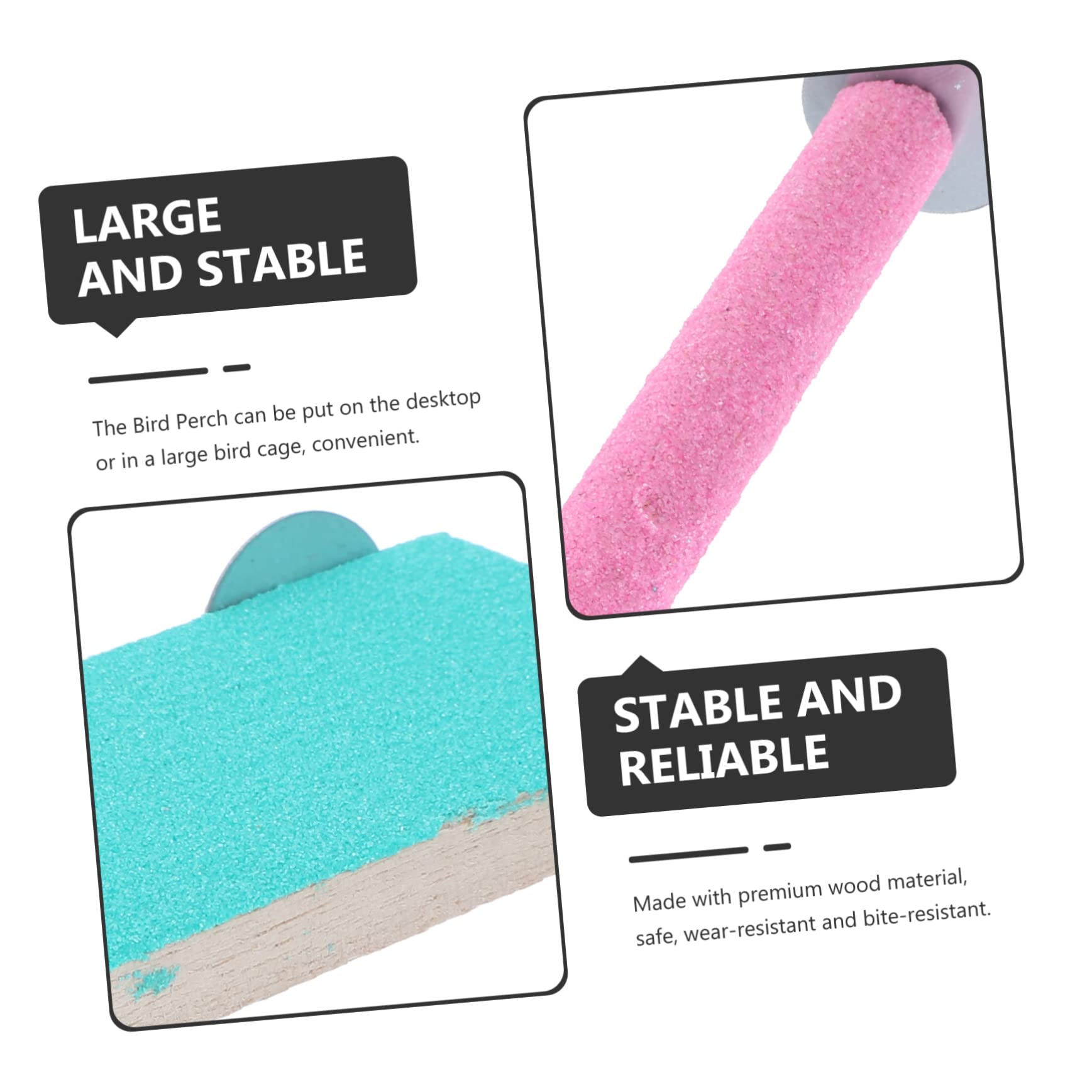 ifundom 1 Set Bird Chew for Parrots Durable Chewing Perch Stand Rods Fun Playground Accessories for Parakeets Chew Resistant Birdcage Present for Bird Lovers