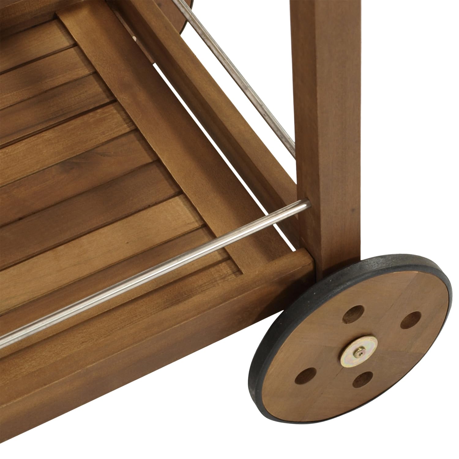 DEGAMO Barwagen Servierwagen Cape TOWN92x84x83cm, Zwei Ebenen, Holz Akazie braun geölt, Outdoor