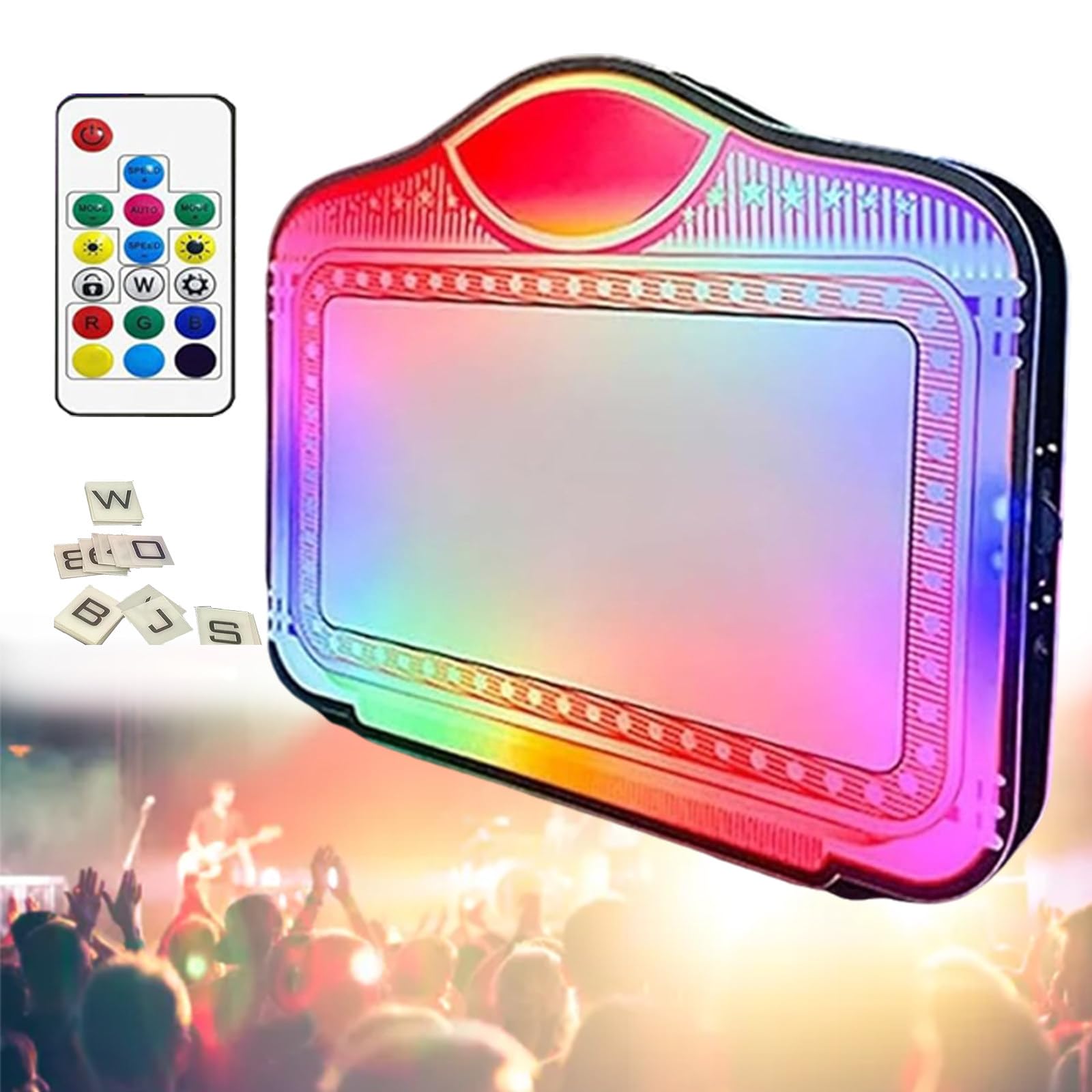 Eastnmythet Night Club LED Luminous Hand Billboard, Changeable Letters Light Box with Changeable Letters, Luminous Led Lighted Display