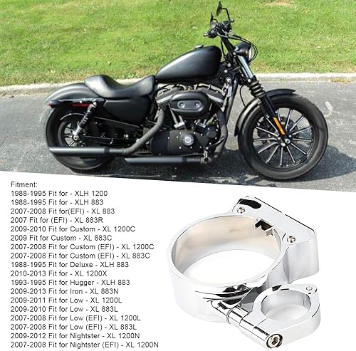 Miniatura 2 de Fydun - Soporte de reubicación para velocímetro, aleación de aluminio para instrumentos de motocicleta XLH 1200 XLH 883 XL 1200 L (chapado en plata)