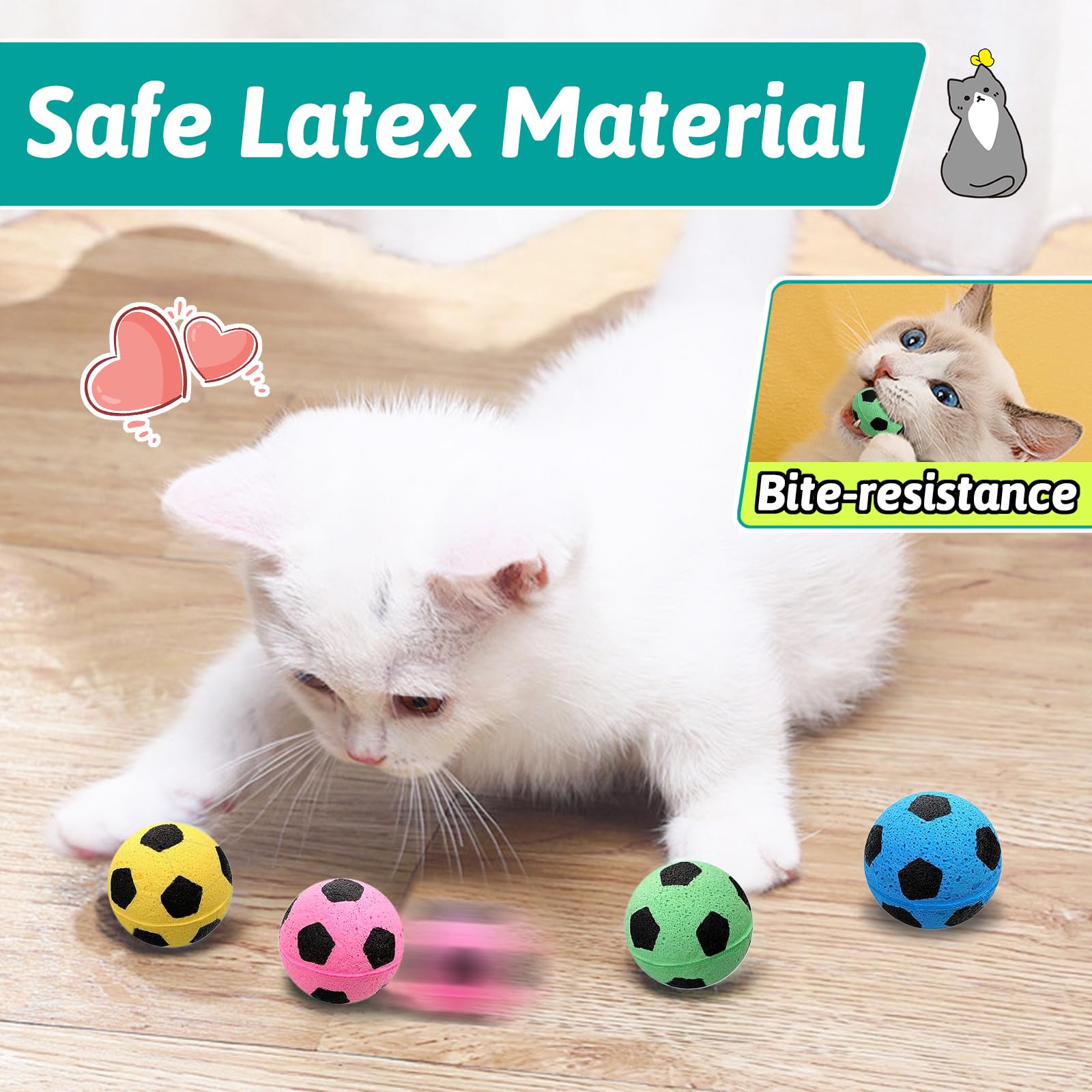 Andiker 8 PCS Cat Soccer Ball Toys - Image 4