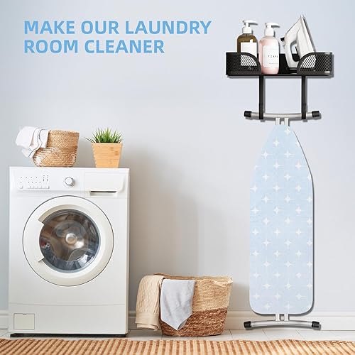Miniatura 6 de Soporte de pared para tabla de planchar, colgador para tabla de planchar, organización y almacenamiento de decoración de cuarto de servicio con