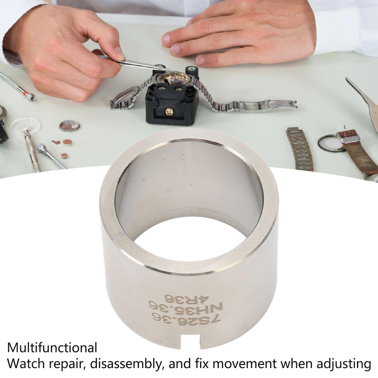 ZJchao Supporto per Movimento Dell'orologio per SKX007 NH35 36 7S26 7S36 4R, Buon Fissaggio, Strumento di Riparazione della Base del Movimento Antiruggine