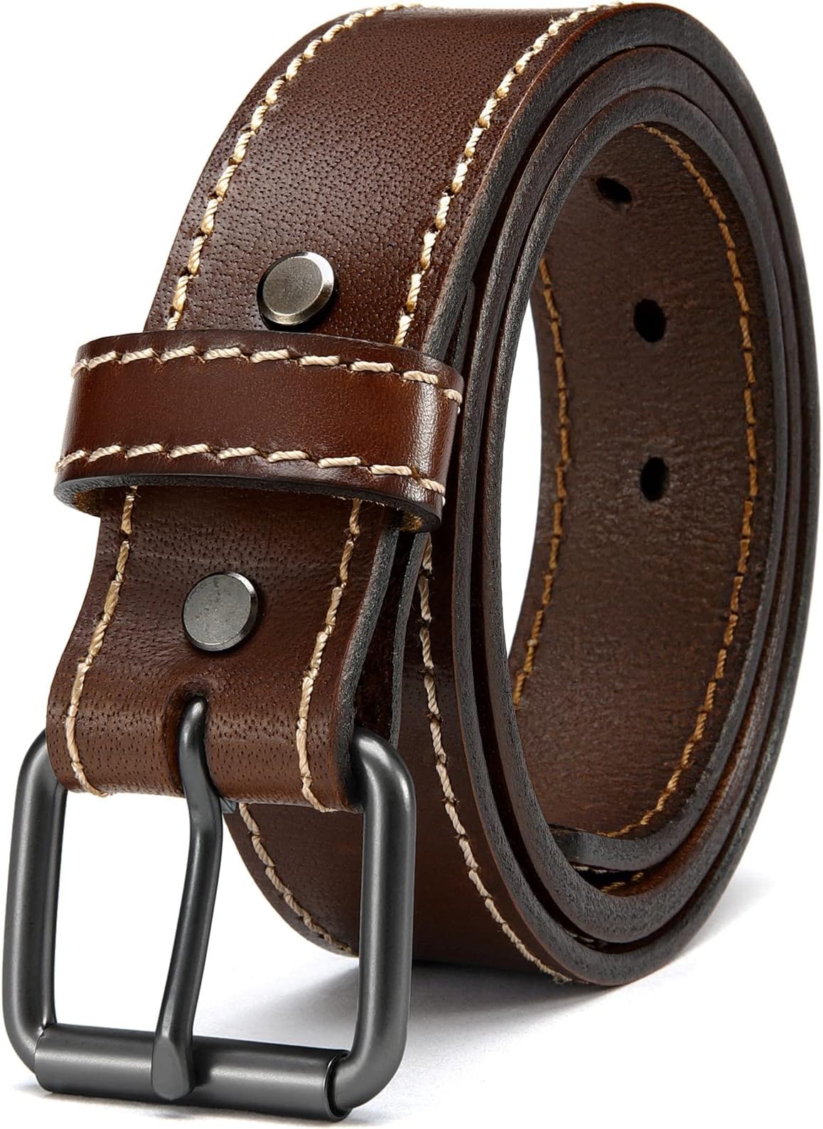 Leather Gun Belt for Men - 1.5" Concealed Carry Belt - Heavy Duty & Durable