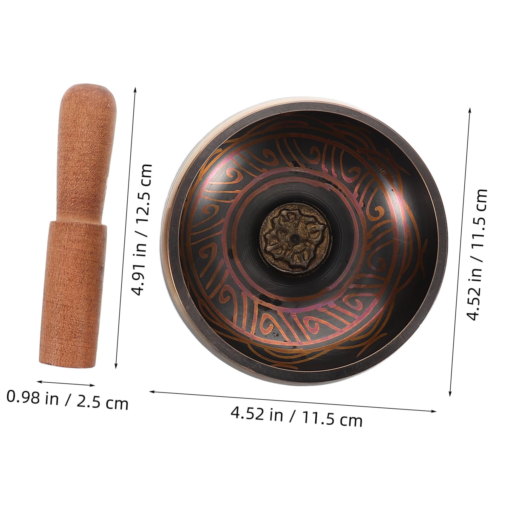 Abaodam Einzigartige Buddhistische Klangschale Mit Holzhammer Heilende Klangschale Für Meditation Spirituelle Entspannung