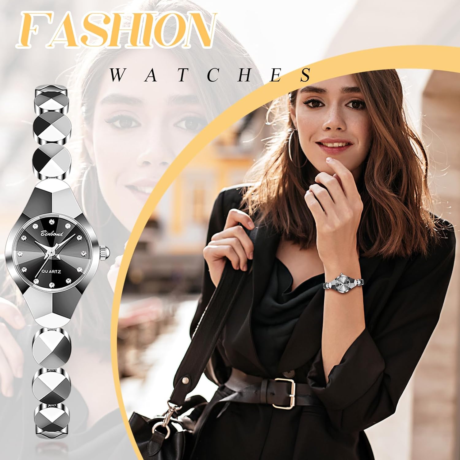 Avaner Women's Stainless Steel Watches: Unique Slim Band Analog Quartz Adjustable Wrist Watches for Women Ladies - Image 5