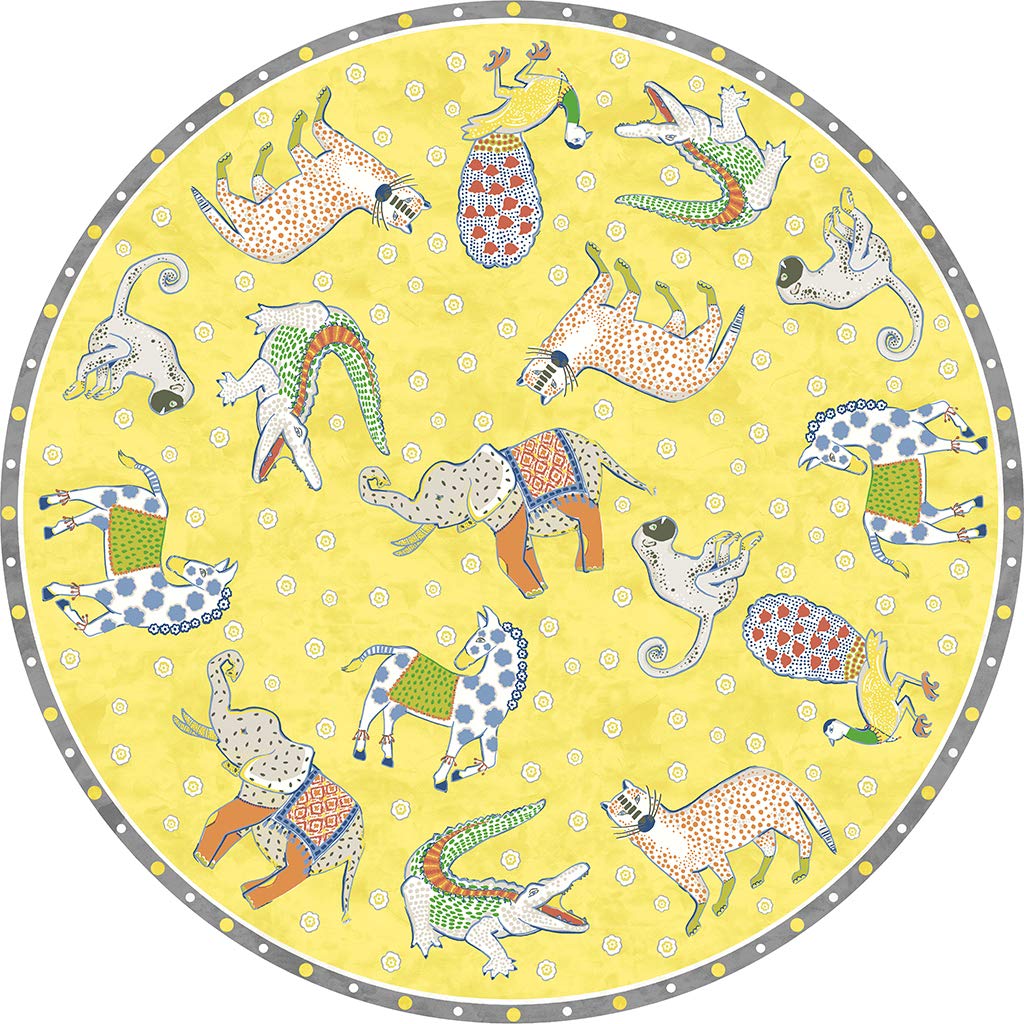 VILBER Kids - Tappeto in vinile per bambini, ZIBA, colore 60, diametro 155 cm, 2 colori e 5 misure