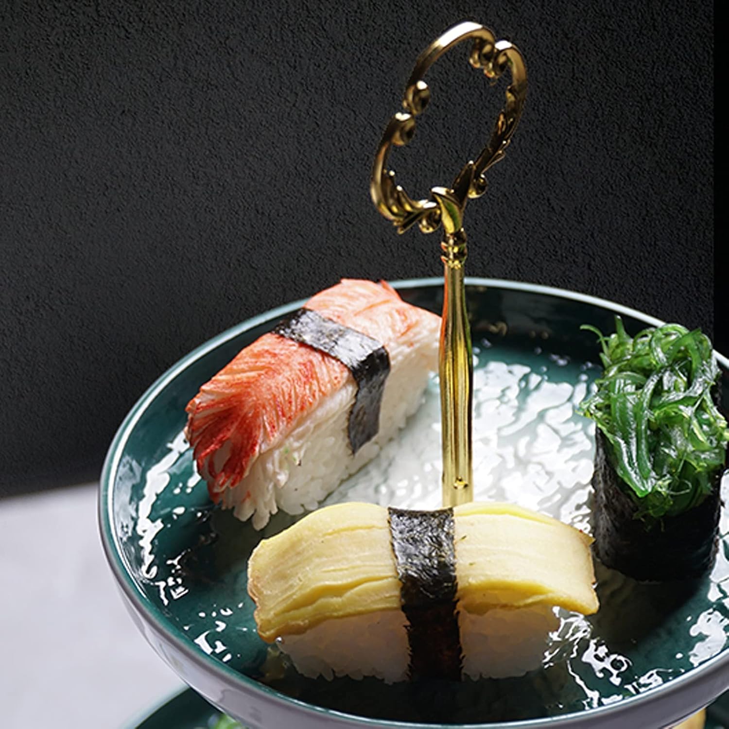 Cake Stand 3-Tier Ceramic Cake Stand Round Dessert Table Detachable Cupcake Display Stand Multi-Purpose Afternoon Tea Pastry Serving Tray Cake Holder (Color : Green), jinyi2016SHOP-1998