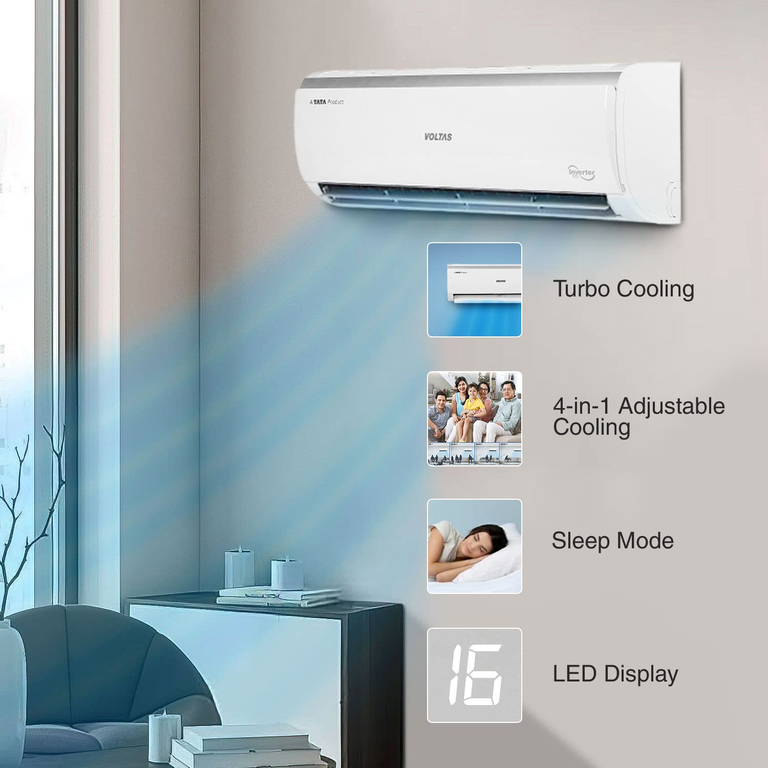 Review Voltas 1.5 Ton 5 Star Inverter Split Ac (Copper, 4-In-1 2 Review Voltas 1.5 Ton 5 Star Inverter Split Ac (Copper, 4-In-1