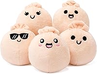 Vista 3 de WHAT DO YOU MEME? Dumplings de Apoyo Emocional de Relatable, Juguetes de Peluche Tiernos y Animales de Peluche, Incluye 5 Peluches con Canasta, Idea