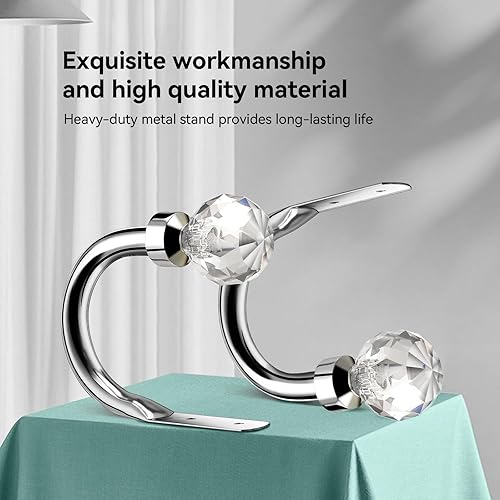 Miniatura 2 de 2 soportes de cortina de cristal, alzapaños de cortina de metal para pared, soportes laterales resistentes para cortinas, ventanas, decoración