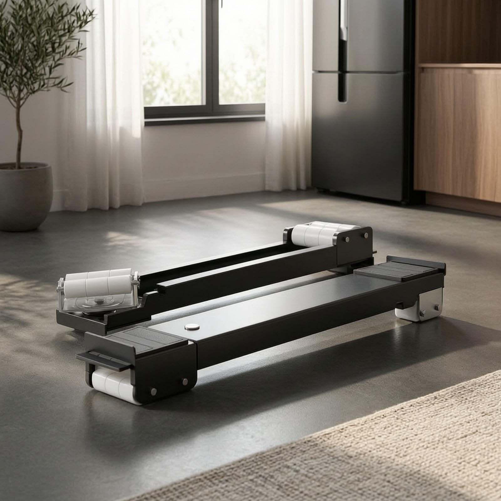 Carrello con Ruote Basso Profilo, Bianco