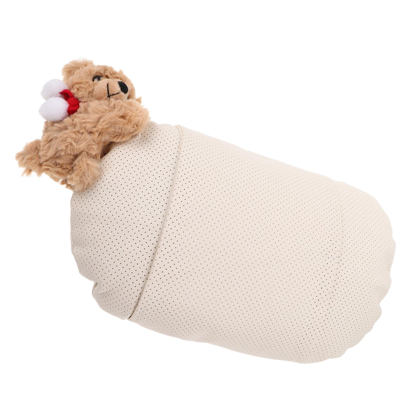 GARVALON Cojín Cervical Ergonómico para Reposacabezas de Coche Forma de Oso de Peluche Almohada de Viaje para Conducción y Silla de Oficina Soporte Cómodo para Cuello Trayectos