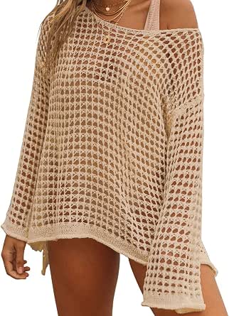 Bsubseach Crochet Cover Up Women Sexy Hollow Out Swim Coverup Summer Outfit