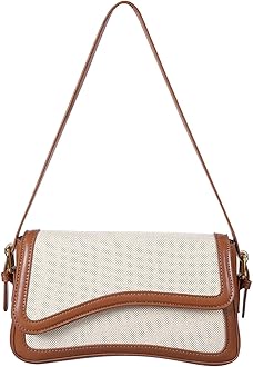 Shoulder Bag for Women Y2K Trendy Purse Vegan Leather Hobo Handbags Clutch Saddle Bag with 2 Removable Strap