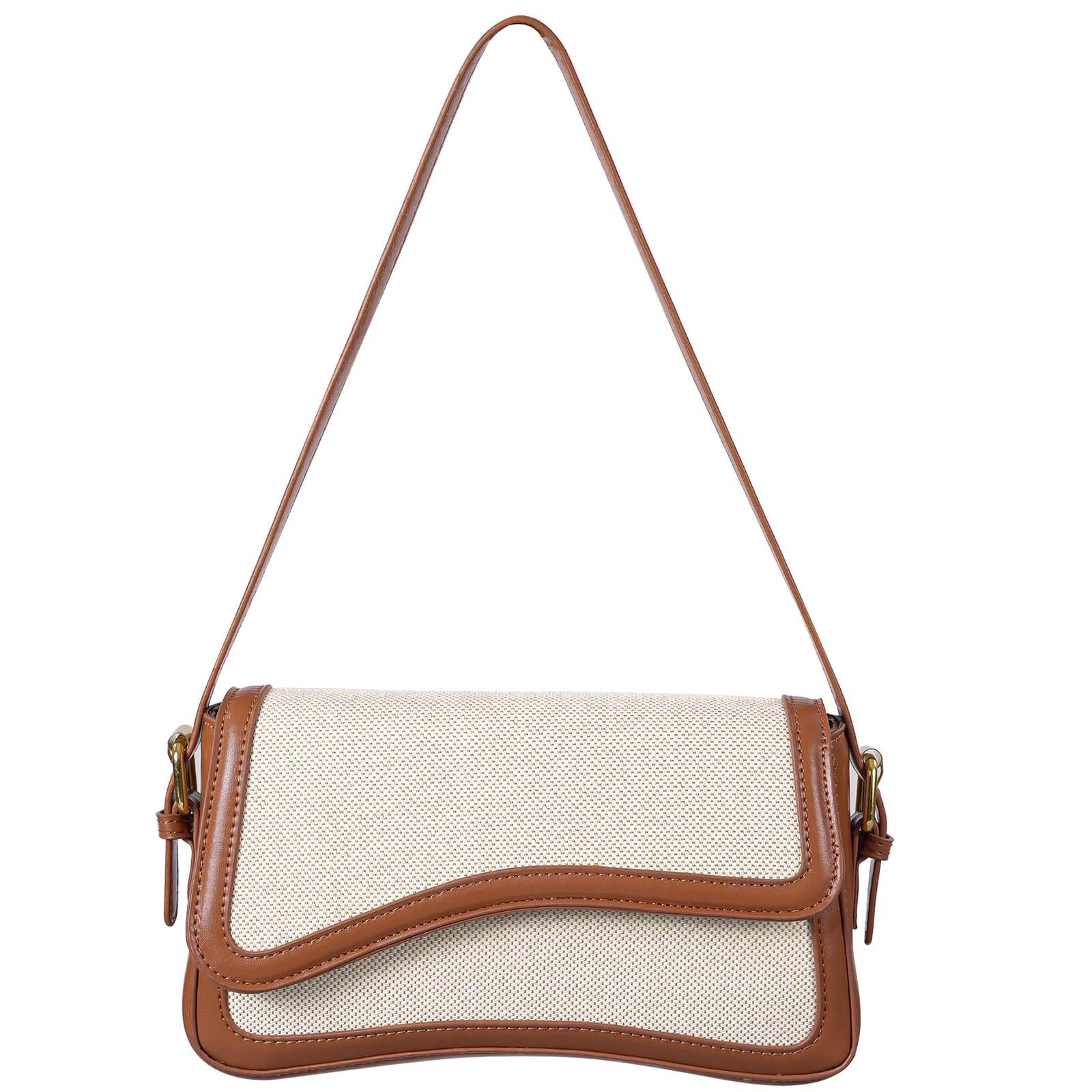 Shoulder Bag for Women Y2K Trendy Purse Vegan Leather Hobo Handbags Clutch Saddle Bag with 2 Removable Strap